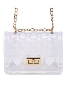 Clear Quilted Sling Bag
