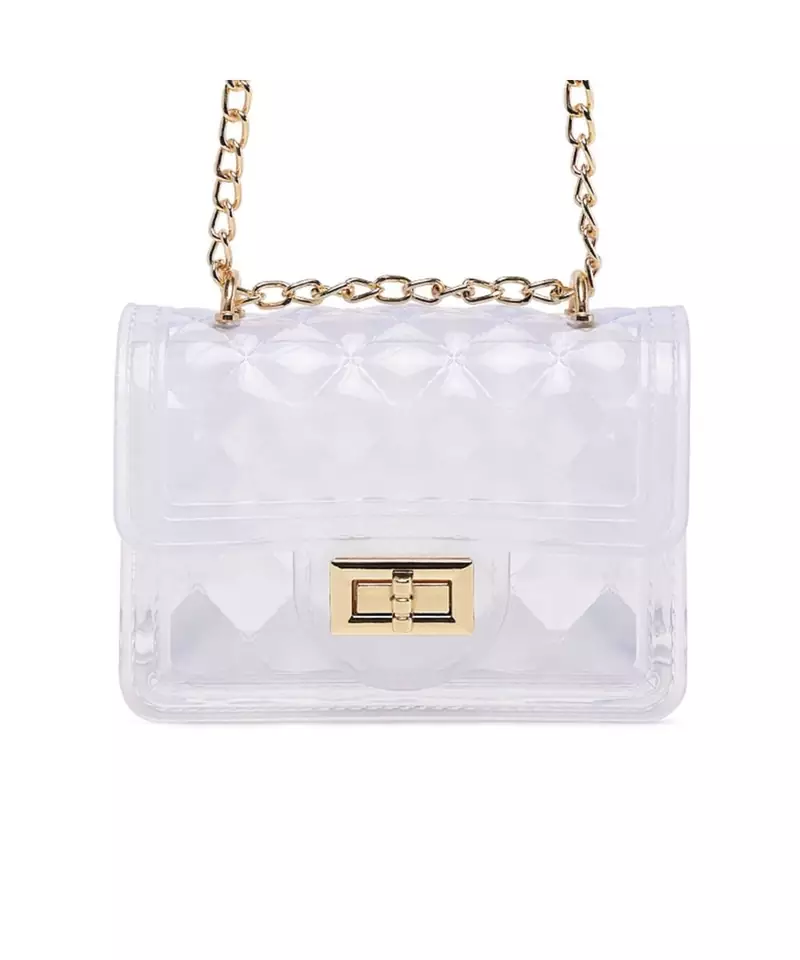 Clear Quilted Sling Bag