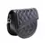 Black Quilted Saddle Sling Bag