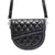 Black Quilted Saddle Sling Bag