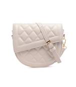 White Quilted Saddle Sling Bag