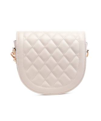 White Quilted Saddle Sling Bag 3