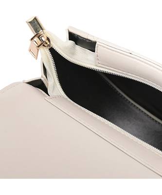 White Quilted Saddle Sling Bag 4
