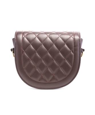 Brown Quilted Saddle Sling Bag 3