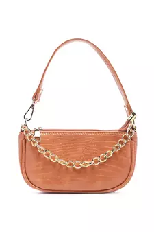 Croc Hand Bag in Orange