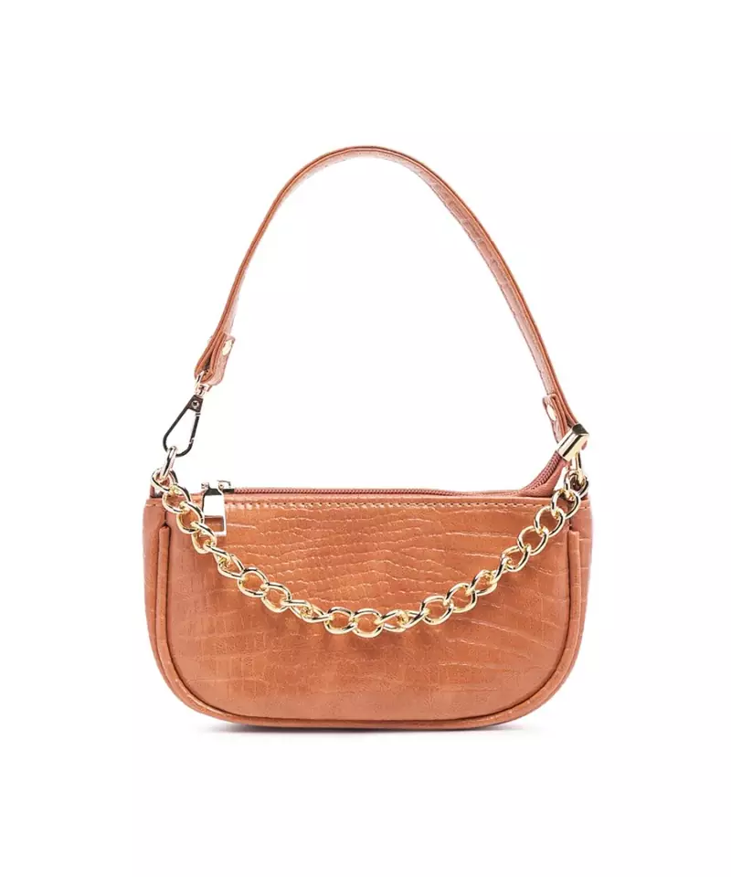 Croc Hand Bag in Orange