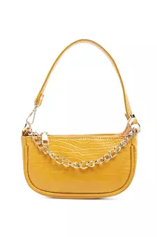 Croc Hand Bag in Yellow