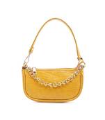 Croc Hand Bag in Yellow