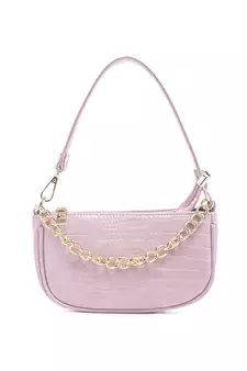 Croc Hand Bag in Purple