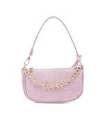 Croc Hand Bag in Purple