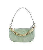 Croc Hand Bag in Mint Green