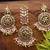 Pink Copper Base Gold Plated Kundan Light Weight Earrings Maangtika Set Combo