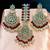 Maroon Copper Base Gold Plated Kundan Light Weight Earrings Maangtika Set Combo