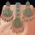 Pink Copper Base Gold Plated Kundan Light Weight Earrings Maangtika Set Combo