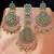 Pink Copper Base Gold Plated Kundan Light Weight Earrings Maangtika Set Combo