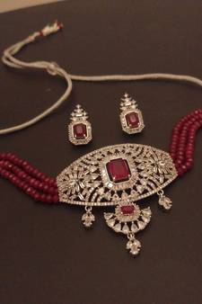 Maroon necklaces