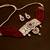 Maroon American Diamond Onyx Semi Precious Stone Beading Choker Necklace Set
