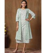 Womens Anarkali Jaipuri Floral Print Long Kurti