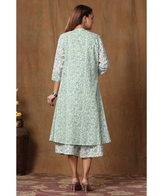 Womens Anarkali Jaipuri Floral Print Long Kurti 5