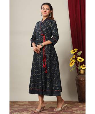 Women Floral Print Ankle Length Anarkali Kurti 3