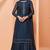 Blue thread embroidery pure georgette salwar