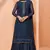 Blue thread embroidery pure georgette salwar