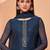 Blue thread embroidery pure georgette salwar