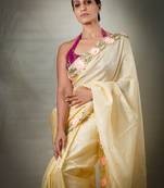 Designer Handwoven Silk Saree With Floral Work