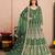 Green embroidered net salwar