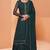 Dark-green thread embroidery pure georgette salwar