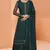 Dark-green thread embroidery pure georgette salwar
