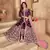 Wine embroidered art silk salwar kameez
