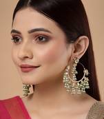 Green pearl earrings