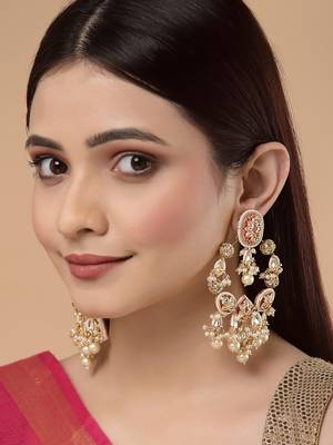Red pearl earrings 1