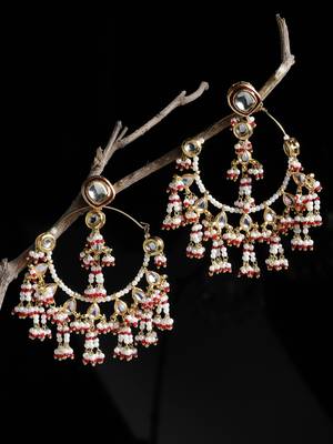 Red pearl earrings 2