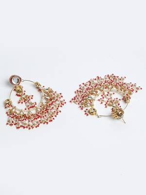 Red pearl earrings 4