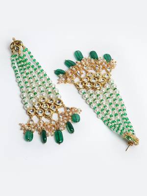 Green pearl earrings 4