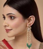 Green pearl earrings