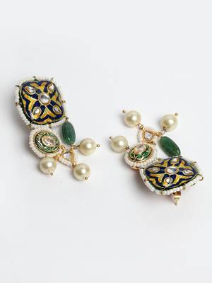 Blue pearl earrings 3