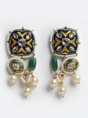 Blue pearl earrings 4