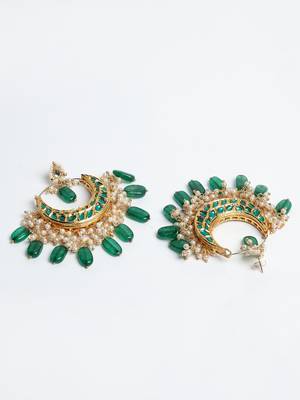 Green pearl earrings 4