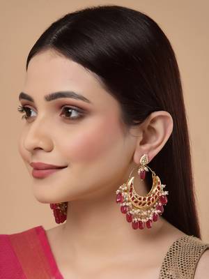 Red pearl earrings 1