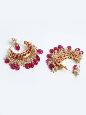 Red pearl earrings 4