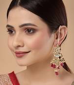 Green pearl earrings