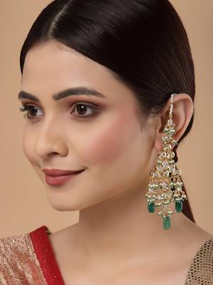 Green pearl earrings 1