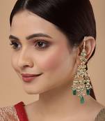 Green pearl earrings