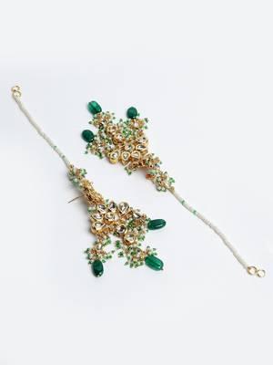 Green pearl earrings 4