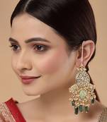 Green pearl earrings