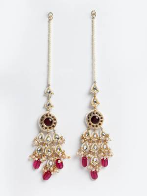 Red pearl earrings 3