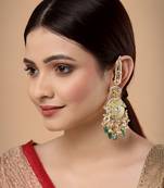 Green pearl earrings